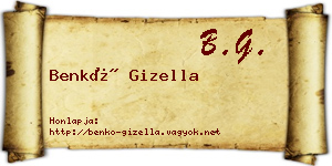 Benkő Gizella névjegykártya